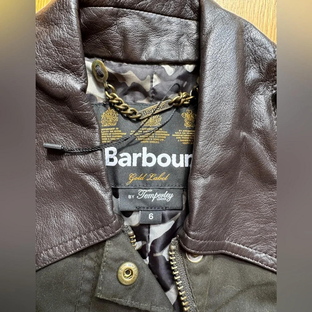 Barbour Leather & Canvas Jacket - Picture 5 of 9